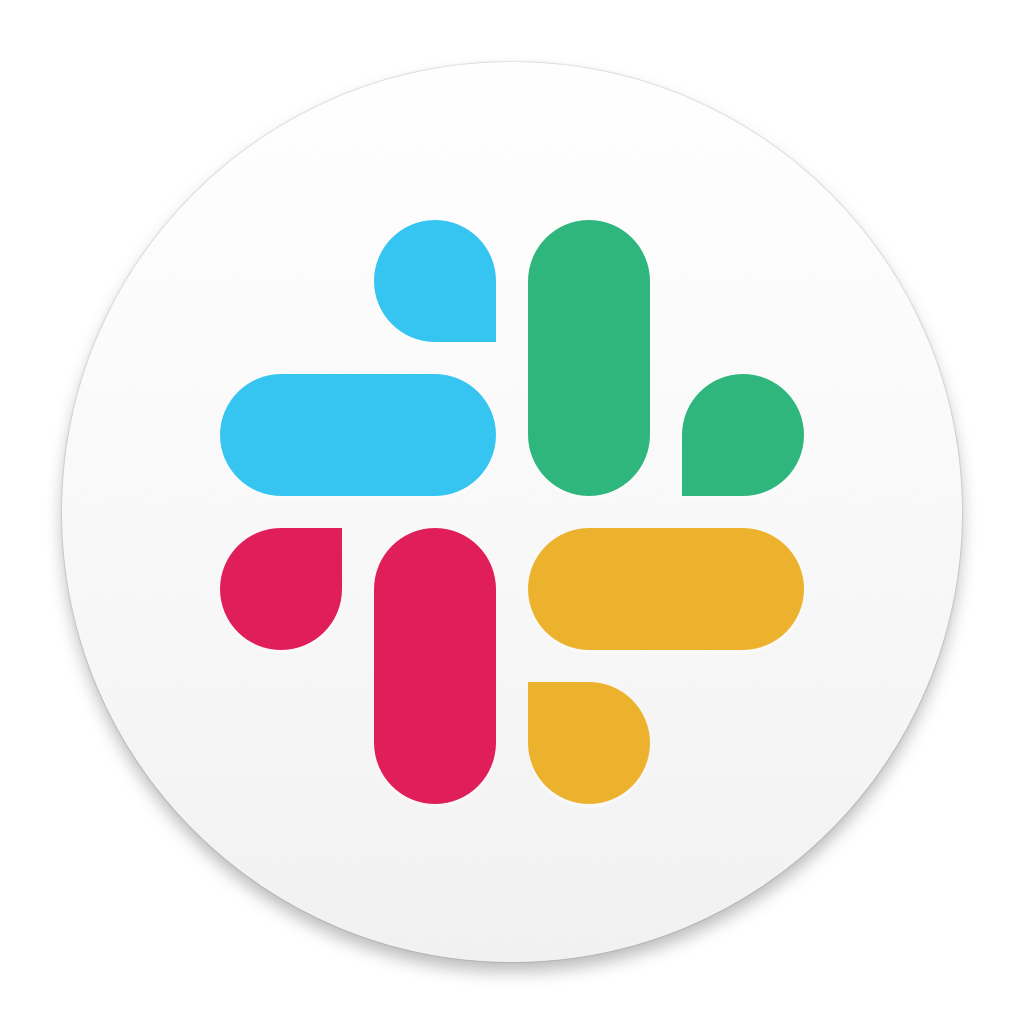 Slack icon in white circle