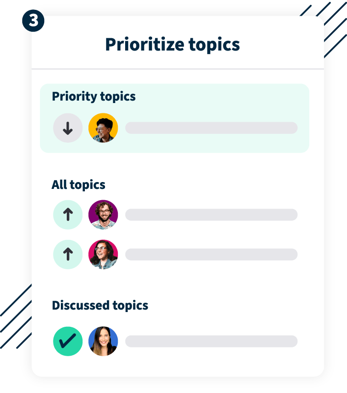 Prioritize topics example